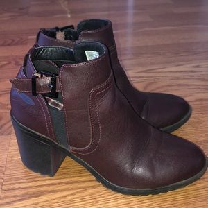 Maroon Rocket Dog Wedge Boot Heels